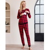 image:imageEkouaer Nursing Pajama Set Long Sleeve Maternity Clothes Labor Pregnancy Pjs Breastfeeding Thermal Underwear SleepwearBlack Red Plaid