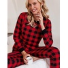 image:imageEkouaer Nursing Pajama Set Long Sleeve Maternity Clothes Labor Pregnancy Pjs Breastfeeding Thermal Underwear SleepwearBlack Red Plaid