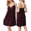 image:imageEkouaer Nursing gown and Robe Set Delivery Nightgown Maternity Pajamas Hospital Pregnancy Clothes Dark Burgundy Large