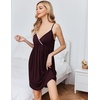 image:imageEkouaer Nursing gown and Robe Set Delivery Nightgown Maternity Pajamas Hospital Pregnancy Clothes Dark Burgundy Large