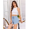 image:imageEkouaer Pajama Shorts for Women 2026 Soft Sleep Shorts Casual Lounge Shorts Comfy Pj Bottoms with PocketsBlue