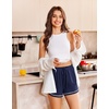 image:imageEkouaer Pajama Shorts for Women 2026 Soft Sleep Shorts Casual Lounge Shorts Comfy Pj Bottoms with PocketsNavy and Star