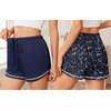 image:imageEkouaer Pajama Shorts for Women 2026 Soft Sleep Shorts Casual Lounge Shorts Comfy Pj Bottoms with PocketsNavy and Star