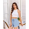 image:imageEkouaer Pajama Shorts for Women 2026 Soft Sleep Shorts Casual Lounge Shorts Comfy Pj Bottoms with PocketsPink and Blue