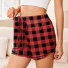 image:imageEkouaer Pajama Shorts for Women 2026 Soft Sleep Shorts Casual Lounge Shorts Comfy Pj Bottoms with PocketsRed Plaid
