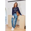 image:imageEkouaer Pajamas For Women Comfy Long Sleeve Jogger Set Lounge Pjs Set With PocketsCartoon Moon