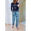 image:imageEkouaer Pajamas For Women Comfy Long Sleeve Jogger Set Lounge Pjs Set With PocketsCartoon Moon