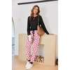 image:imageEkouaer Pajamas For Women Comfy Long Sleeve Jogger Set Lounge Pjs Set With PocketsLove Print