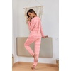 image:imageEkouaer Pajamas For Women Comfy Long Sleeve Jogger Set Lounge Pjs Set With PocketsStripesl Pink