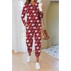 image:imageEkouaer Pajamas For Women Comfy Long Sleeve Jogger Set Lounge Pjs Set With PocketsTeddyred