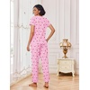 image:imageEkouaer Pajamas for Women Set 2 Piece Lounge Set Soft Pajama Sets Short Sleeve and Pants Pj Sets Loose Sleepwear with PocketsHeart Pattern