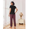 image:imageEkouaer Pajamas for Women Set 2 Piece Lounge Set Soft Pajama Sets Short Sleeve and Pants Pj Sets Loose Sleepwear with PocketsRed Plaid