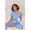 image:imageEkouaer Pajamas for Women Set 2 Piece Lounge Set Soft Pajama Sets Short Sleeve and Pants Pj Sets Loose Sleepwear with PocketsTeddy Bear