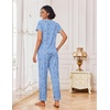image:imageEkouaer Pajamas for Women Set 2 Piece Lounge Set Soft Pajama Sets Short Sleeve and Pants Pj Sets Loose Sleepwear with PocketsTeddy Bear