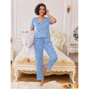 image:imageEkouaer Pajamas for Women Set 2 Piece Lounge Set Soft Pajama Sets Short Sleeve and Pants Pj Sets Loose Sleepwear with PocketsTeddy Bear