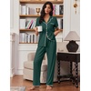 image:imageEkouaer Pajamas for Women Set Button Up Soft Pjs Short Sleeve 2 Piece Lounge Sets Comfy SleepwearGreen