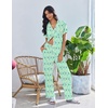 image:imageEkouaer Pajamas for Women Set Button Up Soft Pjs Short Sleeve 2 Piece Lounge Sets Comfy SleepwearGreen Butterfly
