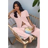 image:imageEkouaer Pajamas for Women Set Button Up Soft Pjs Short Sleeve 2 Piece Lounge Sets Comfy SleepwearPink