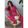 image:imageEkouaer Pajamas for Women Set Button Up Soft Pjs Short Sleeve 2 Piece Lounge Sets Comfy SleepwearRose Red