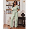 image:imageEkouaer Pajamas for Women Set Button Up Soft Pjs Short Sleeve 2 Piece Lounge Sets Comfy SleepwearSage Green