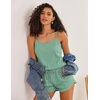 image:imageEkouaer Pajamas for Women Soft Lingerie Sleepwear 2 Piece Cami Shorts Set Waffle Knit Pj Loungewear