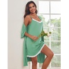 image:imageEkouaer Robes Womens Nightgown and Robe Set 2 Piece Sexy Lace Spaghetti Strap Lightweight Sleepwear with Pockets SXXLCeladon Green