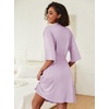 image:imageEkouaer Robes Womens Nightgown and Robe Set 2 Piece Sexy Lace Spaghetti Strap Lightweight Sleepwear with Pockets SXXLLavender