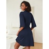 image:imageEkouaer Robes Womens Nightgown and Robe Set 2 Piece Sexy Lace Spaghetti Strap Lightweight Sleepwear with Pockets SXXLNavy Blue