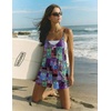 image:imageEkouaer Rompers for Women Summer Casual Sleeveless Short Overalls Boho Spaghetti Strap Shorts Jumpsuit with PocketsA Blue Boho Print