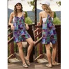 image:imageEkouaer Rompers for Women Summer Casual Sleeveless Short Overalls Boho Spaghetti Strap Shorts Jumpsuit with PocketsA Blue Boho Print