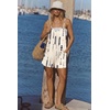 image:imageEkouaer Rompers for Women Summer Casual Sleeveless Short Overalls Boho Spaghetti Strap Shorts Jumpsuit with PocketsBeige Tiedye