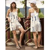 image:imageEkouaer Rompers for Women Summer Casual Sleeveless Short Overalls Boho Spaghetti Strap Shorts Jumpsuit with PocketsBeige Tiedye