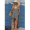image:imageEkouaer Rompers for Women Summer Casual Sleeveless Short Overalls Boho Spaghetti Strap Shorts Jumpsuit with PocketsLight Gray