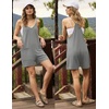 image:imageEkouaer Rompers for Women Summer Casual Sleeveless Short Overalls Boho Spaghetti Strap Shorts Jumpsuit with PocketsLight Gray
