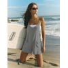image:imageEkouaer Rompers for Women Summer Casual Sleeveless Short Overalls Boho Spaghetti Strap Shorts Jumpsuit with PocketsLight Gray