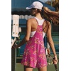 image:imageEkouaer Rompers for Women Summer Casual Sleeveless Short Overalls Boho Spaghetti Strap Shorts Jumpsuit with PocketsRose Pink Floral