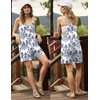 image:imageEkouaer Rompers for Women Summer Casual Sleeveless Short Overalls Boho Spaghetti Strap Shorts Jumpsuit with PocketsWhite Italian Print