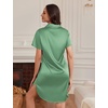 image:imageEkouaer Satin Nightshirt for Women Button Down Nightgown Silk Short Sleeve Sleepshirt Notch Collar Sleepwear S3XLMuted Green