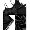 image:imageEkouaer Sexy Lace Silk Satin Pajamas Cami Lingerie Sets 2 Piece Pjs Sleepwear Loungewear Bridal Gift for Women