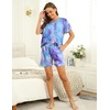 image:imageEkouaer Shorts Pajama Set for Women Soft Casual Lounge Sets Short Sleeve 2 Piece Outfits with Pockets SXXXL