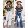 image:imageEkouaer Silk Pajama for Women Short Sleeve Satin Pj Set Two Piece Soft Sleepwear Loungewear SXXLDark Grey