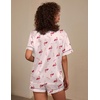 image:imageEkouaer Silk Pajama for Women Short Sleeve Satin Pj Set Two Piece Soft Sleepwear Loungewear SXXLFlamingo