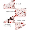 image:imageEkouaer Silk Pajama for Women Short Sleeve Satin Pj Set Two Piece Soft Sleepwear Loungewear SXXLLove Rose