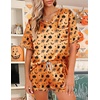 image:imageEkouaer Silk Pajama for Women Short Sleeve Satin Pj Set Two Piece Soft Sleepwear Loungewear SXXLOrange Ghost