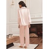 image:imageEkouaer Silk Satin Pajama Set for Womens Button Up Long Sleeve Pjs Sleepwear Soft 2 Piece Loungewear SXXLChampagne