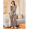 image:imageEkouaer Silk Satin Pajama Set for Womens Button Up Long Sleeve Pjs Sleepwear Soft 2 Piece Loungewear SXXLCheetah Print