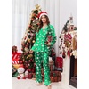 image:imageEkouaer Silk Satin Pajama Set for Womens Button Up Long Sleeve Pjs Sleepwear Soft 2 Piece Loungewear SXXLChristmas Green Santa