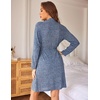 image:imageEkouaer Women Robe Ribbed Knit Soft Bathrobe Knee Length Robes Stretchy Short Sleepwear with Pockets