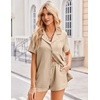 image:imageEkouaer Womens 2 Piece Lounge Set Short Sleeve Button Down Shirt Vacation Outfits Casual Loungewear with Pockets