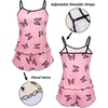 image:imageEkouaer Womens Cami Pajama Sets 2 Piece Cute Print Pjs Soft Tank Top amp Elastic Waist Shorts Camisole Lounge SetPink Butterfly